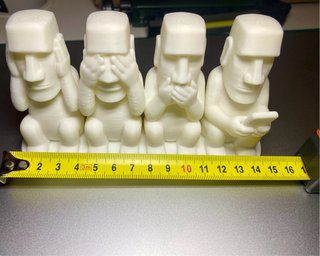 Estátua Moai Moderna 4 Figuras | Decoração Geek Im