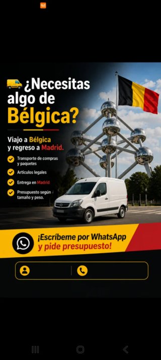 TRANSPORTE DE BELGICA A MADRID