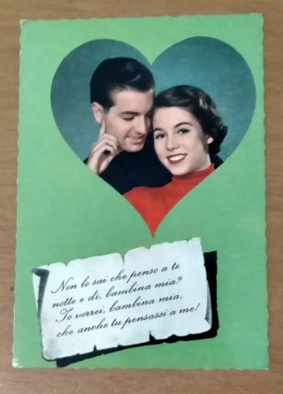 5 Cartoline anni '60 frasi romantiche