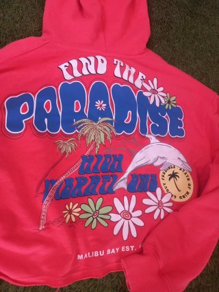 Sudadera coral divertida con estampado