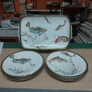Servizio piatti pesce Bavaria anni 60