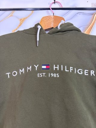 Felpa Tommy Hilfiger Uomo Verde Militare Tg M