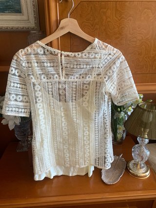 Blusa Massimo Dutti Encaje TS