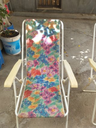 Silla de playa plegable floral