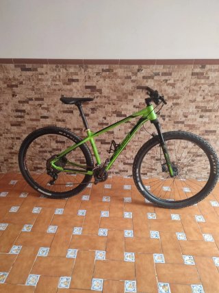 Bicicleta de montaña verde