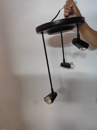 Plafón de Techo de 3 Focos Negros - Estilo moderno