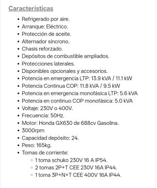 Generador Pramac S 12000 AVR