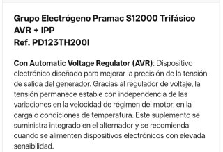 Generador Pramac S 12000 AVR