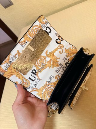 Bolso Estampado Oro y Blanco