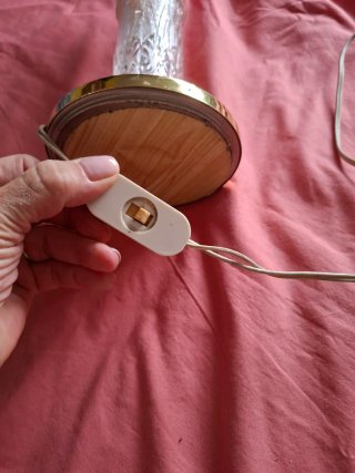Lampara de mesa vintage cristal