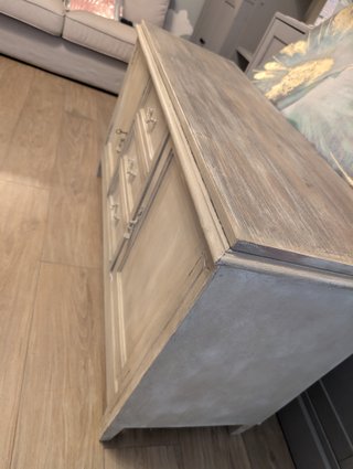 Mueble TV efecto envejecido madera
