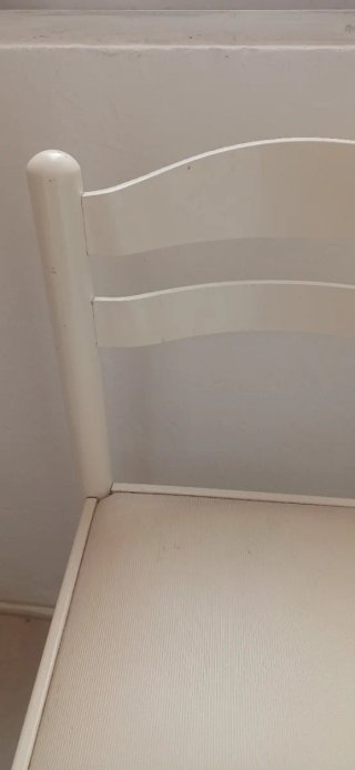 Silla de cocina blanca
