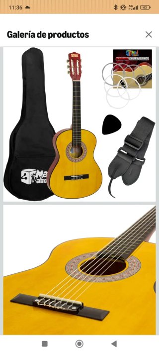 Guitarra clásica para niños 3/4.