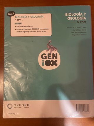 Biología y Geología, 4 ESO Secundaria
