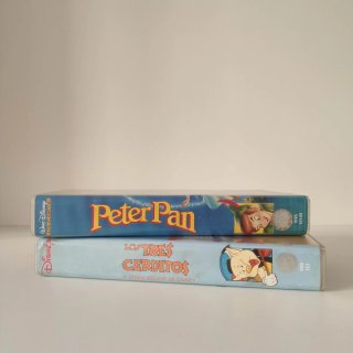VHS Peter Pan y Los 3 Cerditos Disney Clásicos