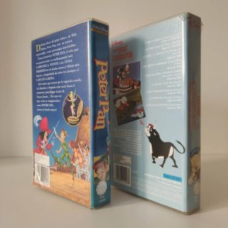 VHS Peter Pan y Los 3 Cerditos Disney Clásicos