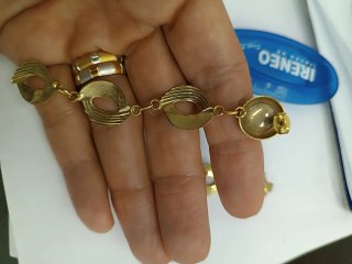 Pendientes largos vintage dorados
