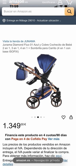 Carrito de bebé Junama Diamond Fluo