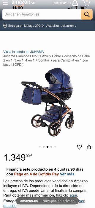 Carrito de bebé Junama Diamond Fluo