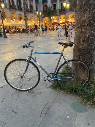 Bicicleta azul vintage