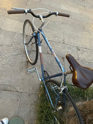 Bicicleta azul vintage