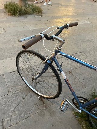 Bicicleta azul vintage