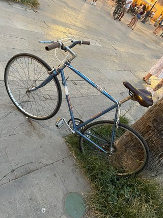 Bicicleta azul vintage