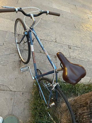 Bicicleta azul vintage