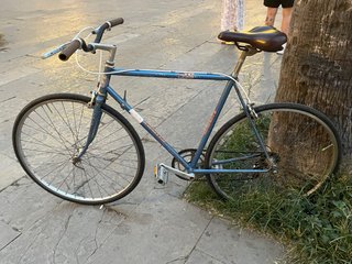 Bicicleta azul vintage