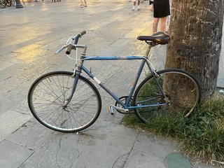 Bicicleta azul vintage