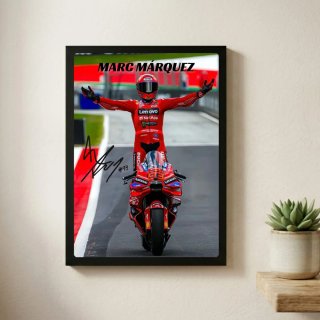 Quadro Marc Marquez Ducati Autografato #93