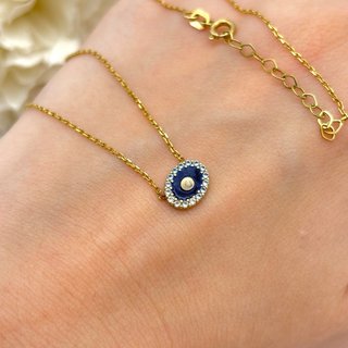Collar de oro 18kt con circonita