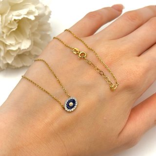 Collar de oro 18kt con circonita