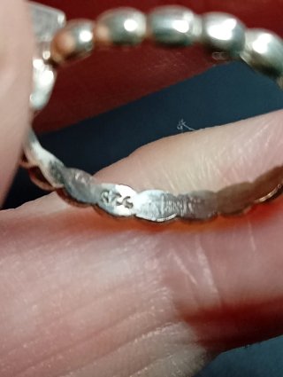 Anillo Plata Ley Piedra granate talla exacta 12 mm