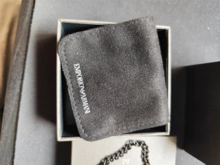 Pulsera Emporio Armani Negra Acero Inoxidable