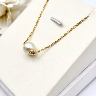 Collar oro 18kt con perla
