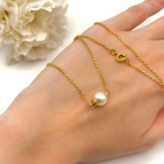 Collar oro 18kt con perla