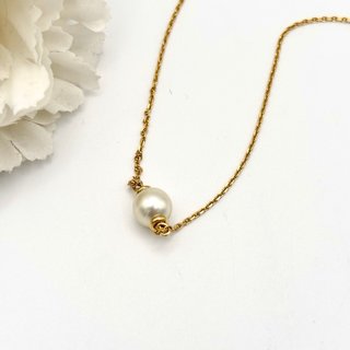 Collar oro 18kt con perla