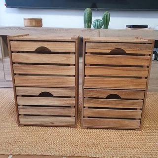 Mesitas de noche madera (2 unidades)