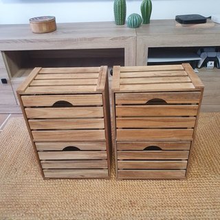 Mesitas de noche madera (2 unidades)