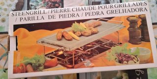 Parrilla de piedra de mármol para carne.