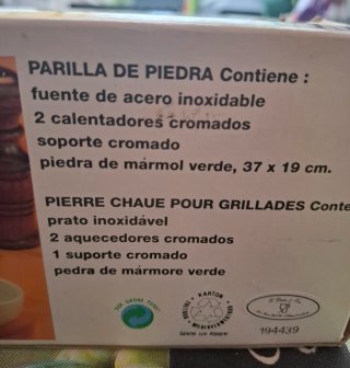 Parrilla de piedra de mármol para carne.