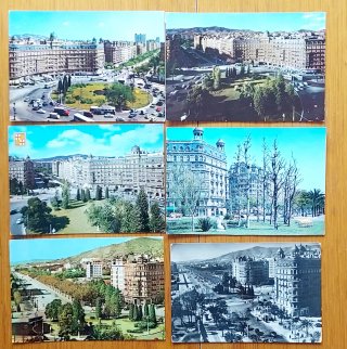 6 Postals Barcelona -Pza. Francesc Macia- 2