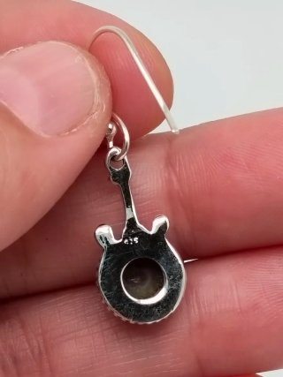 Pendientes de Plata de Ley 925 y Granate