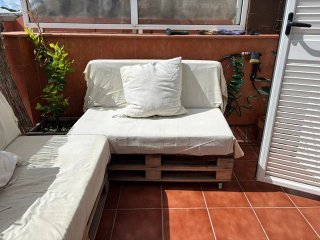 Sofá palet exterior: Cojines y funda