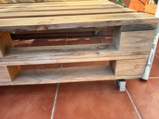 Sofá palet exterior: Cojines y funda