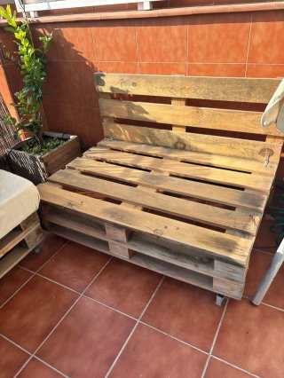 Sofá palet exterior: Cojines y funda