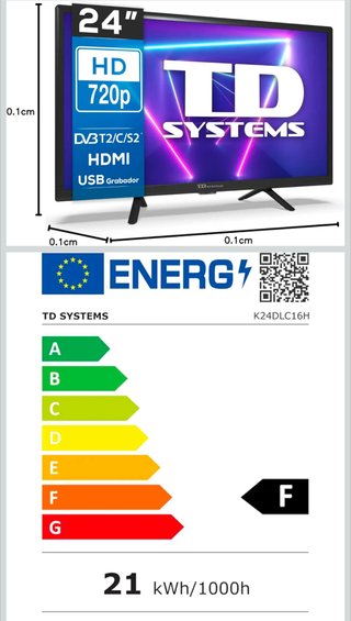 Televisor 24 Pulgadas TD Systems HD 720p