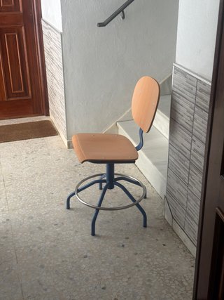 Silla de escritorio madera y metal