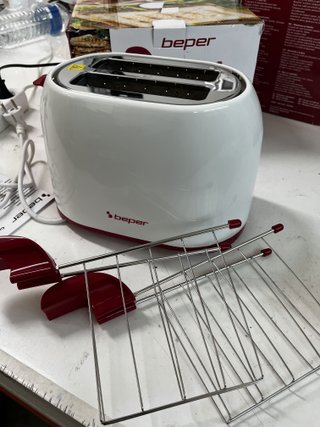 Tostadora Beper 750W pinzas acero 7 niveles